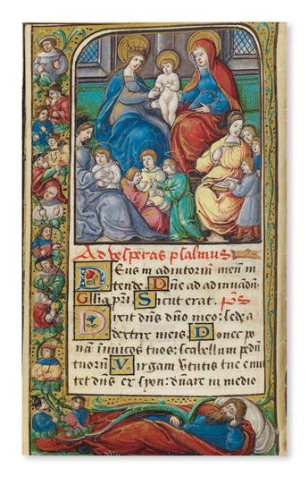 (MANUSCRIPT.)  Illuminated Prayer Book in Latin and French on vellum, with 35 miniatures. France, 1530s-40s